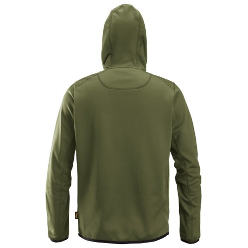 8058 Sudadera con capucha y cremallera completa AllroundWork verde kaki - Imagen 4
