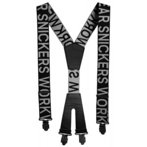 9064 Tirantes con logotipo negro-gris acero